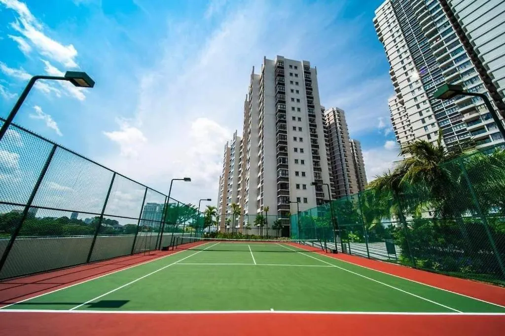 雅居清新两房一厕3-6人入住花园景 金海湾danga Bay Lägenhet Johor Bahru