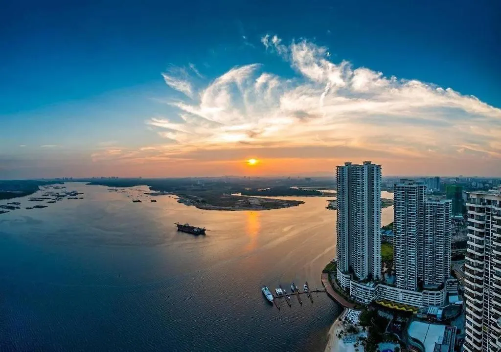 雅居清新两房一厕3-6人入住花园景 金海湾danga Bay Lägenhet Johor Bahru