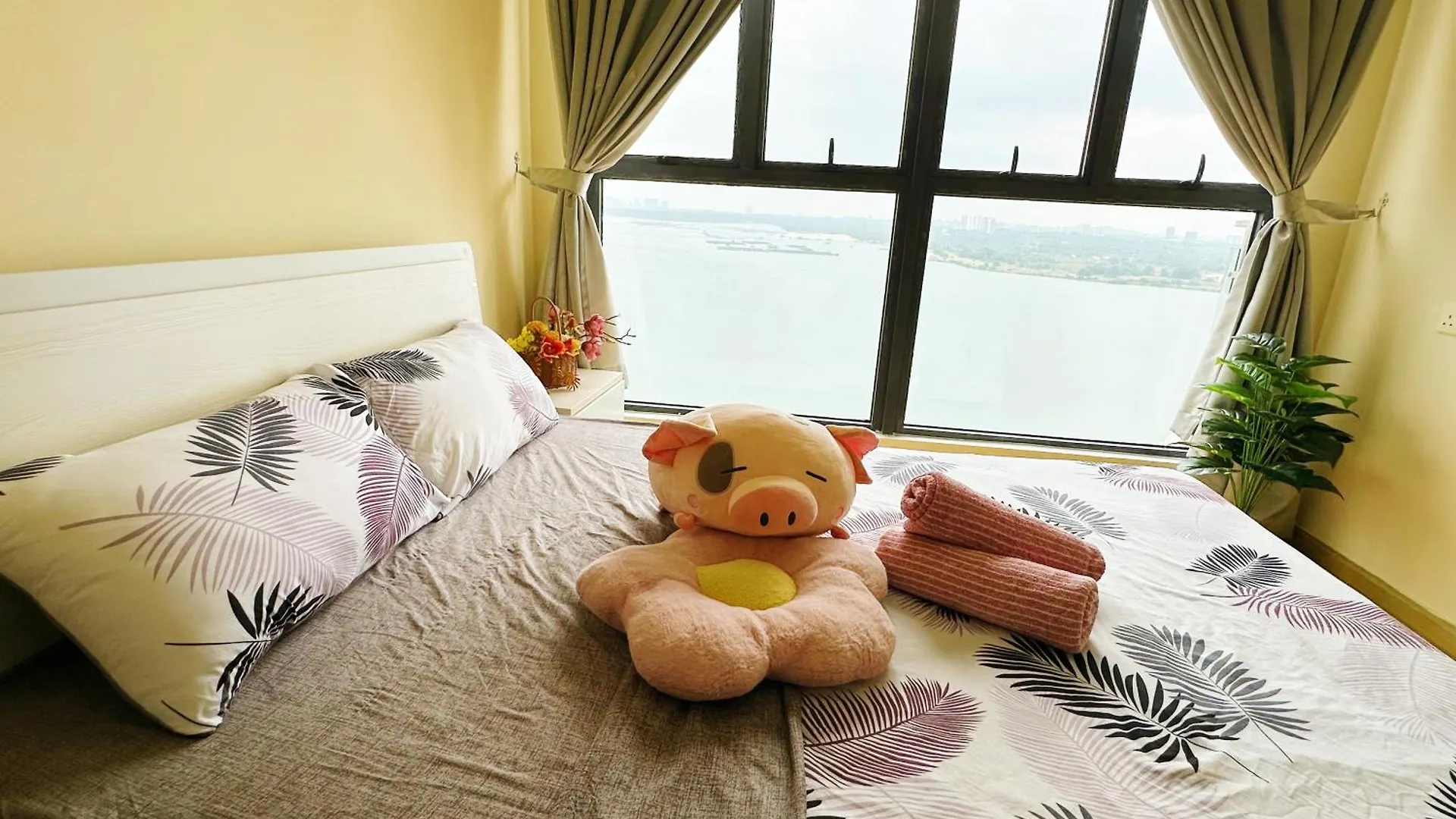 雅居清新两房一厕3-6人入住花园景 金海湾danga Bay Lägenhet Johor Bahru 0*,  Malaysia